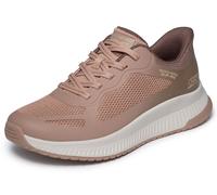 Slip-On Sneaker SKECHERS "BOBS SQUAD 4", Damen, Gr. 41, rosa (braun, multi), Lederimitat, Mesh, Schuhe, Slipper, Freizeitschuh, Halbschuh mit Memory Foam (90929511-41) braun, multi