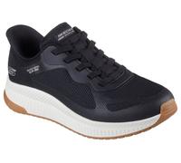 Slip-On Sneaker SKECHERS "BOBS SQUAD 4", Herren, Gr. 39, schwarz-weiß (schwarz, weiß), Synthetik, Textil, Schuhe Slip-On Sneaker, Trainingsschuh, Sneaker, Schnürschuh zum einfachen Schlupfen, Topselle