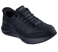 Slip-On Sneaker SKECHERS "CONTOUR FOAM", Herren, Gr. 45, schwarz, Lederimitat, Textil, Schuhe, Slipper, Schnürschuh in veganer Verarbeitung, Cozy Fit™-Komfort (51250612-45) schwarz