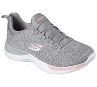 Slip-On Sneaker SKECHERS "DYNAMIGHT-BREAK-THROUGH", Damen, Gr. 41, grau (grau, meliert), Synthetik, Textil, Schuhe Slip-On Sneaker, Trainingsschuh, Freizeitschuh mit praktischem Gummizug, Topseller (6