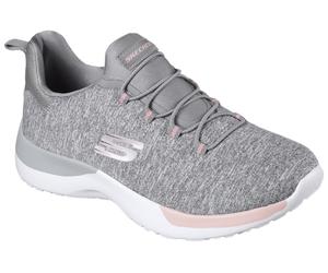 Slip-On Sneaker SKECHERS "DYNAMIGHT-BREAK-THROUGH", Damen, Gr. 41, grau (grau, meliert), Synthetik, Textil, Schuhe Slip-On Sneaker, Trainingsschuh, Freizeitschuh mit praktischem Gummizug, Topseller (6