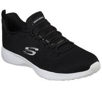 Slip-On Sneaker SKECHERS "DYNAMIGHT", Herren, Gr. 48,5, schwarz-weiß (schwarz, weiß), Textil, Schuhe, Slipper, Sneaker mit Memory Foam (61337652-48,5) schwarz, weiß