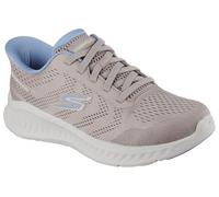 Slip-On Sneaker SKECHERS "GO WALK NOW-KHLOE", Damen, Gr. 35, grau (taupe), Textil, Schuhe, Freizeitschuh mit Fersenkissen und Slip-ins Technologie (41890741-35) taupe