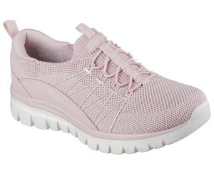Slip-On Sneaker SKECHERS "GRACEFUL-PICTURE PERFECT", Damen, Gr. 41, rosa, Lederimitat, Textil, Schuhe Slip-On Sneaker, Freizeitschuh, Slipper in veganer Verarbeitung, Topseller (39318420-41)