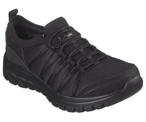 Slip-On Sneaker SKECHERS "GRACEFUL-SOFT SOUL", Damen, Gr. 37, schwarz, Lederimitat, Textil, unifarben, Schuhe, mit Memory Foam Ausstattung (73971964-37) schwarz