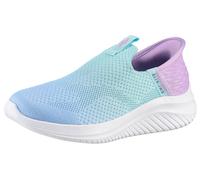 Slip-On Sneaker SKECHERS KIDS "ULTRA FLEX 3.0", Mädchen, Gr. 29, bunt (hellblau, lavendel), Textil, kontrastfarbene Details, Schuhe Slip-On Sneaker, Sneaker mit Slip-In Funktion, Größenschablone zum D