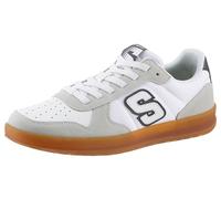 Slip-On Sneaker SKECHERS "NEW WAVE CUP-CALVEN" Gr. 40, beige (sanftes weiß, beige), Herren, Veloursleder, Lederimitat, Textil, Schuhe (62061432-40) sanftes weiß, beige