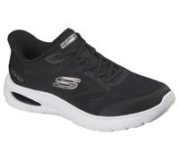 Slip-On Sneaker SKECHERS "SKECH-AIR SUMMITS", Herren, Gr. 44, schwarz, weiß, Lederimitat, Textil, Schuhe Slip-On Sneaker, Slipper, Freizeitschuh, Halbschuh in veganer Verarbeitung (92784007-44)