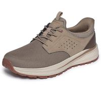 Slip-On Sneaker SKECHERS "SLADE ULTRA-COLORADO", Herren, Gr. 43, Textil, taupe, Lederimitat, Textil, Schuhe, Schlupfschuh, Freizeitsneaker mit Gummizug und Slip ins-Funktion (99541132-43) taupe