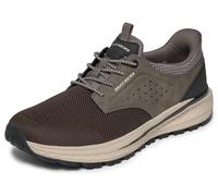 Slip-On Sneaker SKECHERS "SLADE ULTRA-COLORADO", Herren, Gr. 47,5, dunkeltaupe, Lederimitat, Textil, Schuhe, Schlupfschuh, Freizeitsneaker mit Gummizug und Slip ins-Funktion (25521703-47,5) dunkeltaup