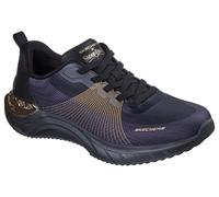 Slip-On Sneaker SKECHERS "SNOOP ACE-CYBER WALKER", Herren, Gr. 43, schwarz, goldfarben, Lederimitat, Textil, kontrastfarbene Details, Schuhe, Schnürschuh, Sportschuh, Snoop Sneaker zum Schlupfen (9919