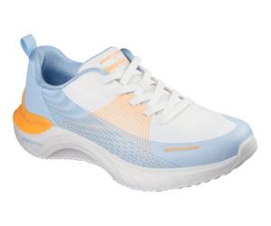 Slip-On Sneaker SKECHERS "SNOOP ACE-CYBER WALKER", Herren, Gr. 43, weiß, blau, Lederimitat, Textil, kontrastfarbene Details, Schuhe, Schnürschuh, Sportschuh, Snoop Sneaker zum Schlupfen (77836143-43)