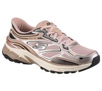 Slip-On Sneaker SKECHERS "STAMINA SPORT", Damen, Gr. 41, Textil, rosa, Lederimitat, Mesh, metallic, Schuhe, Retro Sneaker, Schnürschuh mit Metallic-Besätzen (20997157-41) rosa