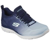 Slip-On Sneaker SKECHERS "SUMMITS BRIGHT CHARMER", Damen, Gr. 39, blau (navy), Textil, Schuhe, Schlupfschuh, Slipper, Freizeitschuh mit schönem Farbverlauf (57453913-39) navy