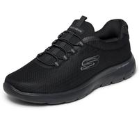 Slip-On Sneaker SKECHERS "SUMMITS-CORLEN", Herren, Gr. 42, schwarz uni, Textil, unifarben, Schuhe, Schlupfschuh, Halbschuh, Freizeitschuh, Maschinenwäsche (58831015-42) schwarz uni