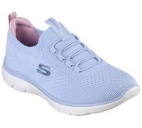 Skechers Summits Top Player Damen Sneaker, Light Blue Knit Multi Trim, 36 EU