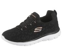 Slip-On Sneaker SKECHERS "Summits", Damen, Gr. 36, schwarz, Textil, Schuhe, Slipper, Freizeitschuh, Komfortschuh mit Memory Foam, Topseller (51415813-36) schwarz