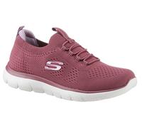 Slip-On Sneaker SKECHERS "SUMMITS", Damen, Gr. 38, lila (himbeere), Textil, Schuhe, Freizeitschuh, Halbschuh, Slipper mit flexibler Traktionslaufsohle (48627101-38) himbeere