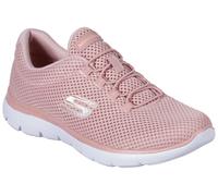 Slip-On Sneaker SKECHERS "Summits", Damen, Gr. 40, rosa, Synthetik, Textil, Schuhe, Slipper, Freizeitschuh, Komfortschuh mit gepolstertem Schaftrand (90795111-40) rosa