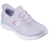 Slip-On Sneaker SKECHERS "SUMMITS-DIAMOND DREAM", Damen, Gr. 40, lila (lavendel), Textil, Schuhe, Schlupfschuh, Freizeitschuh mit praktischer Slip-Ins Funktion (53639847-40) lavendel