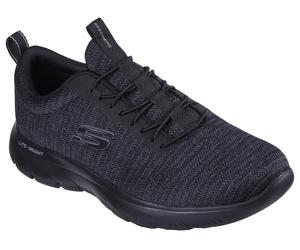 Slip-On Sneaker SKECHERS "SUMMITS-", Herren, Gr. 48,5, Textil, schwarz, Schuhe, Slipper, Freizeitschuh, Halbschuh mit Elastic Schnürsenkel (62503632-48,5) schwarz