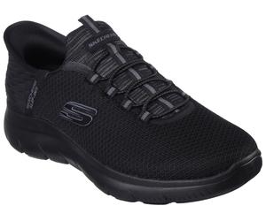 Slip-On Sneaker SKECHERS "SUMMITS-HIGH RANGE", Herren, Gr. 44, schwarz, Textil, Schuhe Slip-On Sneaker, Slipper, Freizeitschuh, Halbschuh in veganer Verarbeitung, Topseller (75512910-44)