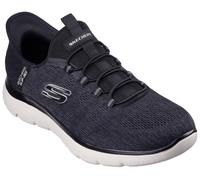 Slip-On Sneaker SKECHERS "SUMMITS-KEY PACE", Herren, Gr. 39, schwarz, Textil, Schuhe, Slipper, Freizeitschuh, Halbschuh in veganer Verarbeitung (54769464-39) schwarz