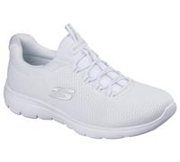 Slip-On Sneaker SKECHERS "SUMMITS-SUMMER BLUSH", Damen, Gr. 39, weiß, Textil, unifarben, Schuhe Slip-On Sneaker, Arbeitsschuh, Freizeitschuh, Slipper mit Memory Foam, Topseller (79278548-39)