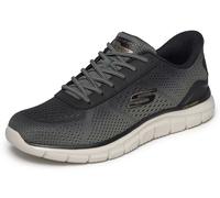 Slip-On Sneaker SKECHERS "TRACK", Herren, Gr. 41, oliv, schwarz, Lederimitat, Textil, Schuhe, Schlupfschuh, Freizeitschuh, Sportschuh mit Memory Foam (40653254-41) oliv, schwarz