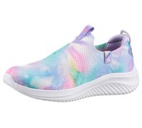 Slip-On Sneaker SKECHERS "ULTRA FLEX 3.0", Mädchen, Gr. 35, bunt (lavendel multifarben), Textil, kontrastfarbene Details, Schuhe, Schlupfschuh mit kleinem Keilabsatz, Größenschablone zum Download (935