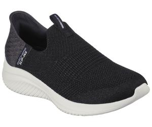 Slip-On Sneaker SKECHERS "ULTRA FLEX 3.0 - SMOOTH STEP", Damen, Gr. 36, schwarz, Textil, Schuhe Slip-On Sneaker, Schlupfschuh, Slipper, Freizeitschuh in veganer Verarbeitung, Topseller (33646407-36)