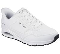 Slip-On Sneaker SKECHERS "UNO-BANKSIA LUXE", Herren, Gr. 40, weiß, Lederimitat, Schuhe Slip-On Sneaker, Keilsneaker, Sneaker mit Luftkissen (40051612-40)