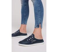 Slip-On Sneaker SOCCX, Damen, Gr. 38, blau, Synthetik, Textil, bestickt, Schuhe, mit Wechselfußbett (54270360-38) blau