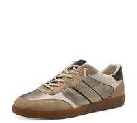 Slip-On Sneaker TAMARIS, Damen, Gr. 37, goldfarben kombiniert, Lederimitat, metallic, Schuhe Slip-On Sneaker, Freizeitschuh, Halbschuh, Schlupfschuh in veganer Verarbeitung (10796464-37)