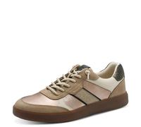 Slip-On Sneaker TAMARIS, Damen, Gr. 41, goldfarben kombiniert, Lederimitat, kontrastfarbene Details, metallic, Schuhe, Halbschuh, Freizeitschuh, Sneaker in veganer Verarbeitung (43872162-41) goldfarbe