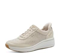 Tamaris Slip-On Sneaker Damen Größe 42 Beige (Creme) Textil/Lederimitat Keilabsatz Vegan
