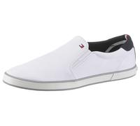 Slip-On Sneaker TOMMY HILFIGER "ICONIC SLIP ON SNEAKER", Herren, Gr. 39, weiß, Textil, Schuhe Slip-On Sneaker, Slipper, Freizeitschuh, Halbschuh mit seitlichen Stretcheinsätzen (55255641-39)
