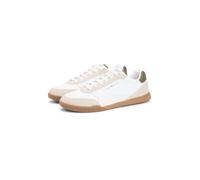 Slip-On Sneaker TOMMY HILFIGER "LOPRO LTH MIX RWB", Herren, Gr. 42, beige, Lederimitat, Veloursleder, unifarben mit Farbeinsatz, Schuhe, Freizeitschuh, Halbschuh, Schlüpfschuh mit Kontrastbesatz an de