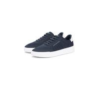 Slip-On Sneaker TOMMY HILFIGER "TH COURT KNIT", Herren, Gr. 40, dunkelblau, Textil, Strukturmuster, unifarben mit Farbeinsatz, Schuhe, Freizeitschuh, Halbschuh, Schlüpfschuh in modischer Strick-Optik