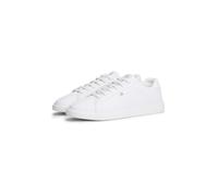Slip-On Sneaker TOMMY HILFIGER "TH ICON COURT LIGHT", Damen, Gr. 42, weiß, Leder, Schuhe, Freizeitschuh, Slipper mit Flaggen-Stickerei (54912925-42) weiß