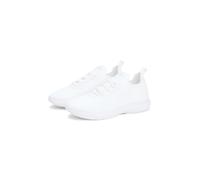 Slip-On Sneaker TOMMY HILFIGER "TH KNIT EXTRALIGHT RUNNER", Damen, Gr. 38, weiß, Textil, unifarben, Schuhe, Freizeitschuh, Halbschuh, Slipper mit elastischen Schnürsenkeln (63161021-38) weiß