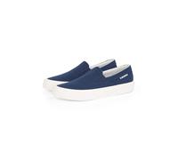 Slip-On Sneaker TOMMY JEANS "TJM SLIP ON CANVAS COLOR", Herren, Gr. 43, blau (royalblau), Baumwolle, Schuhe, Freizeitschuh, Halbschuh, Slipper mit Stretcheinsätzen (12573525-43) royalblau