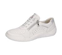 Slip-On Sneaker WALDLÄUFER "K-MILENA", Damen, Gr. 4,5 (37,5), silber (weiß, silberfarben), Nappaleder, Nubukleder, kontrastfarbene Details, Schuhe Slip-On Sneaker, Bequemschuh, Komfortschuh in extrabr