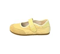 Slip on Sneakers Damen Atmungsaktiv Sommer Barfuss Schuhe Breite Füße Flache Bequem Ballerina Orthopädische Sommerschuhe Damen mit Klettverschluss Leichte Elegant Freizeitschuhe (Yellow, 37.00)