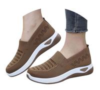 Slip On Sneakers Damen Leicht Weite Schuhe Walkingschuhe Outdoor Turnschuhe Sportschuhe Gym Bequem Nurse Schuhe Atmungsaktiv Freizeitschuhe Memory Foam Fitness Sporthalle