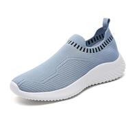 Slip On Sneakers Damen Nurse Schuhe Walkingschuhe Outdoor Turnschuhe Sportschuhe Gym Bequem Leichte Schuhe Atmungsaktiv Freizeitschuhe Memory Foam Fitness Sporthalle (Light Blue, 41)