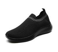 Slip On Sneakers Damen Nurse Schuhe Walkingschuhe Outdoor Turnschuhe Sportschuhe Gym Bequem Leichte Schuhe Atmungsaktiv Freizeitschuhe Memory Foam Fitness Sporthalle (Black, 39)