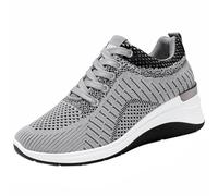 slip on sneakers damen Sommer Sneaker Sommer Orthopädische Schuhe Elegant Rutschfeste Walkingschuhe Atmungsaktiv Breite Füße Laufschuhe Hallux Valgus Freizeitschuhe orthofeet schuhe damen Grey 39