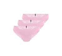 Slip ONLY "Slip ONLCHLOE LACE BRAZIL 3er Pack", Damen, Gr. S, pink (rosa), Obermaterial: 90% Polyamid PA. 10% Elasthan EL., Unterhosen Slip (42677901-S) rosa