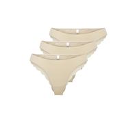 Slip ONLY "Slip ONLCHLOE LACE BRAZIL 3er Pack", Damen, Gr. XL, beige, Obermaterial: 90% Polyamid PA. 10% Elasthan EL., Unterhosen Slip (93991403-XL) beige